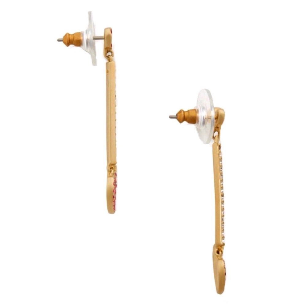 KATE SPADE • Yours Truly Heart to Heart Earrings - Picture 3 of 4